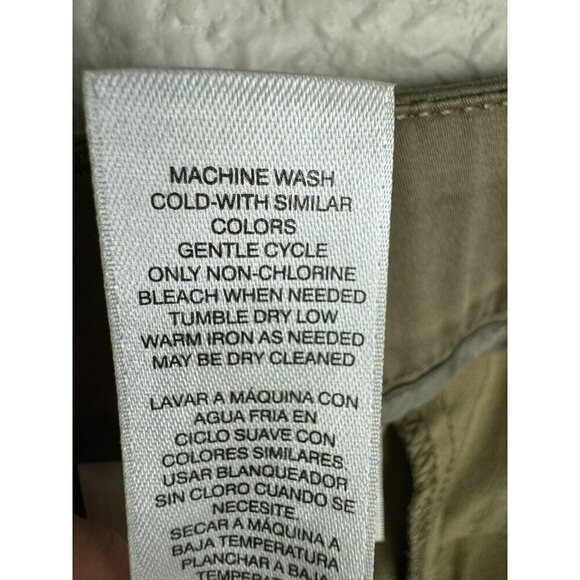 Chicos Ankle Pants 1.5 Size 10 Green Flat Front Pockets Lightweight Solid Olive - Picture 12 of 12